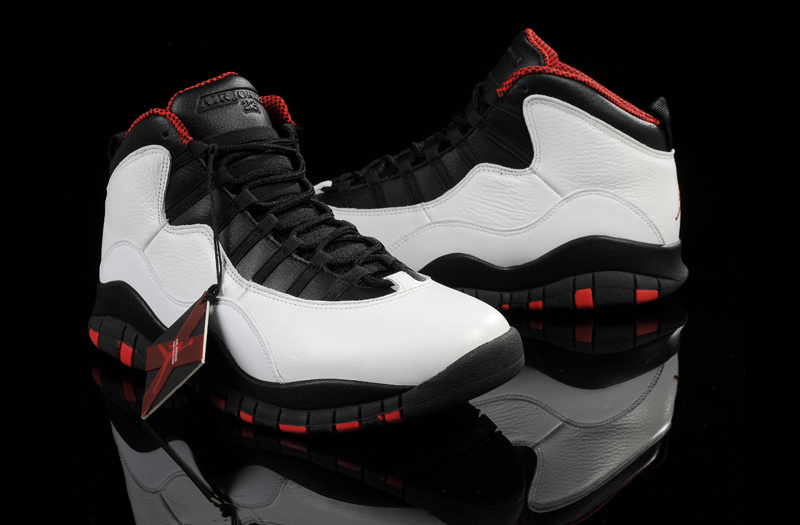 jordan 10 red and black and white