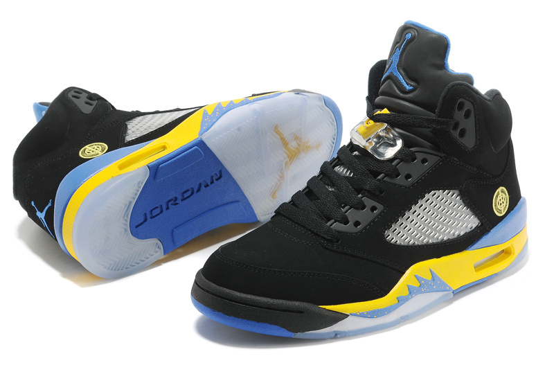 retro 5 blue and yellow