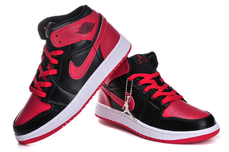 womens red black and white jordans